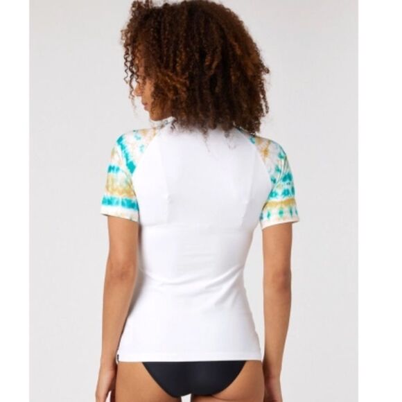 NWT Rip Curl NEW Summer Breeze Relaxed Short Sleeve Top Rashguard Resortwear XS - Picture 2 of 8